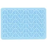 Moule silicone pour réaliser des sequins coeurs - résine époxy et poudre céramique