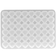 Moule silicone pour réaliser breloque coeur avec initiale en résine - Transparent