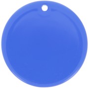 Pendentif rond en acrylique transparent 30 mm - Bleu roi x1|raw }}