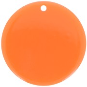 Pendentif rond 30 mm en acétate transparent - Abricot x1