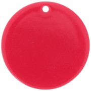 Pendentif rond en acrylique transparent 30 mm - Rouge Cadmium x1|raw }}