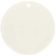 Pendentif rond en acrylique transparent 30 mm - Blanc écru x1|raw }}