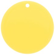 Pendentif rond en acrylique transparent 30 mm - Jaune Soleil x1