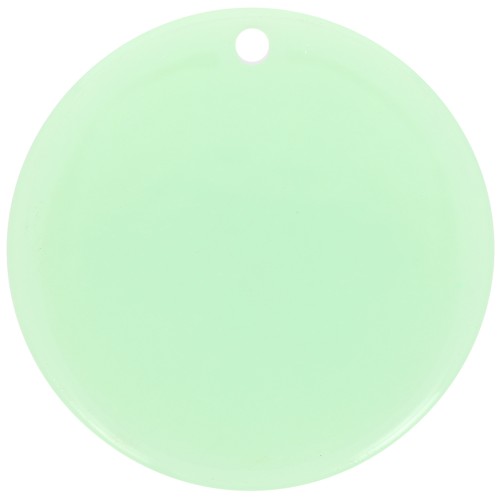 Pendentif rond en acrylique transparent 30 mm - Mint x1