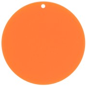 Pendentif rond en acrylique transparent 50 mm - Abricot x1|raw }}