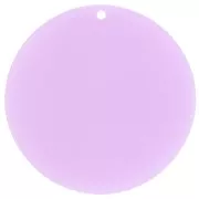 Pendentif rond en acrylique transparent 50 mm - Lilas x1