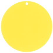 Pendentif rond en acrylique transparent 50 mm - Jaune Soleil x1