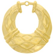 Pendentifs gouttes évidés effet tressé 31x29 mm - Acier inoxydable 304L Doré x2