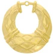 Pendentifs gouttes évidés effet tressé 31x29 mm - Acier inoxydable 304L Doré x2