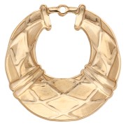 Pendentifs gouttes évidés effet tressé 31x29 mm - Acier inoxydable 304L Doré x2