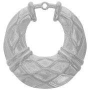 Pendentifs gouttes évidés effet tressé 31x29 mm - Acier inoxydable 304L x2|raw }}