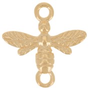 Intercalaire abeille 14 mm - Argent 925 Doré à l'or fin x1|raw }}