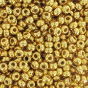 Preciosa Perles rocailles 11/0 2 mm - 24 K Gold Plated x10g|raw }}