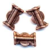 Tube ethnique métal 17x11 mm cuivré vieilli x1