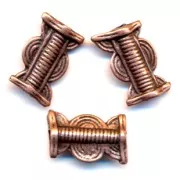 Tube ethnique métal 17x11 mm cuivré vieilli x1