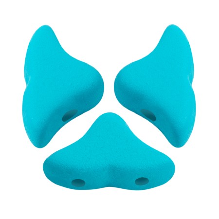 Perles en verre Hélios® par Puca® 6x10mm - La Divine Aqua Mat x10g