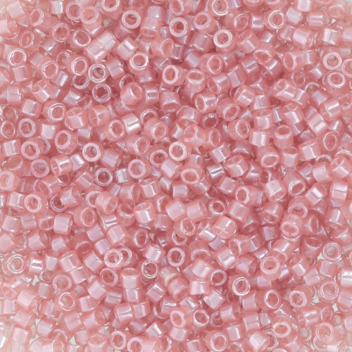 Miyuki Delica 11/0 DB1481 - Transparent Salmon Luster x8g