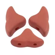 Perles en verre Hélios® par Puca® 6x10mm - La Divine Terracotta Mat x10g