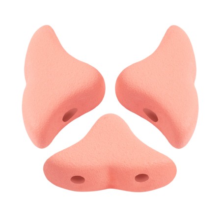 Perles en verre Hélios® par Puca® 6x10mm - La Divine Peach Mat x10g