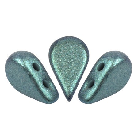 Perles en verre Amos® par Puca® 5x8 mm - Stardust Green x10g