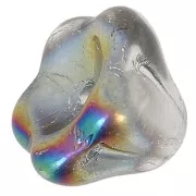 Perles fleurs cloches en verre 6x8 mm - Crystal Vitrail mat x10