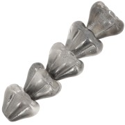 Perles fleurs cloches en verre 5x6 mm - Crystal Chrome x10|raw }}