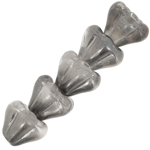 Perles fleurs cloches en verre 5x6 mm - Crystal Chrome x10