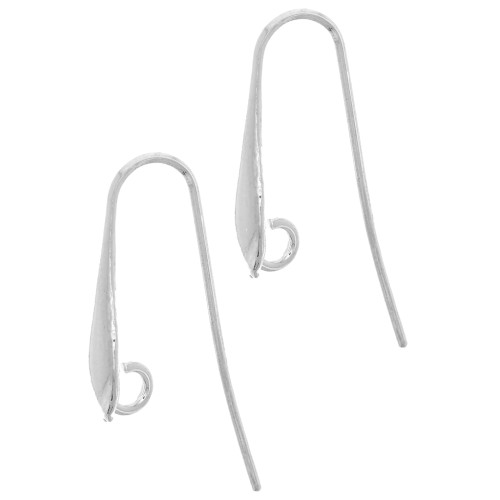 Crochets d'oreilles design goutte 19 mm - Argent 925 x2