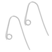 Crochets d'oreilles design goutte 15 mm - Argent 925 x2