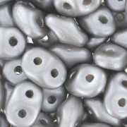 SuperDuo 2,5x5 mm Pearl Coat Silver x10g