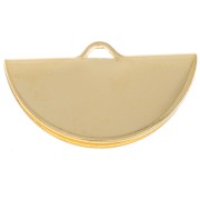 Embout pince demi-lune 19.5x11 mm Plaqué or 3 microns x1