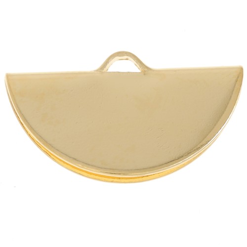 Embout pince demi-lune 19.5x11 mm Plaqué or 3 microns x1