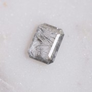Quartz à inclusions de tourmaline rectangle 13.3x9.6 mm - 3.58 cts