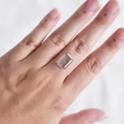 Quartz à inclusions de tourmaline rectangle 13.3x9.6 mm - 3.58 cts