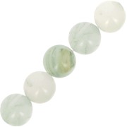 Perles rondes 6 mm pierre gemme - Jade Vert Bingshan Cui x15