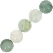 Perles rondes 8 mm pierre gemme - Jade Vert Bingshan Cui x10