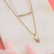 Pendentif goutte 18x7mm pierre gemme - Doré Or fin - Lapiz lazuli et Amethyste x1