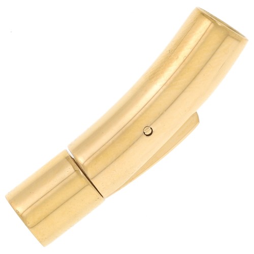 Fermoir clip 30x7 mm pour cordon 5 mm en Acier inoxydable 316L Doré x1