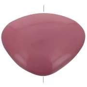 Perle plate irrégulière en résine opaque 20x27 mm - Cassis x1