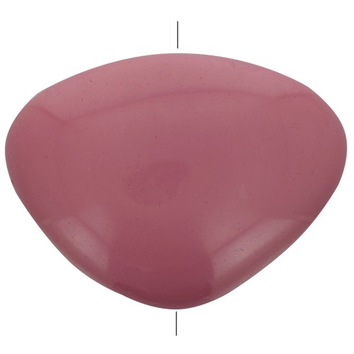 Perle plate irrégulière en résine opaque 20x27 mm - Cassis x1