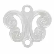 Breloques 2 anneaux 8 mm argenté x10