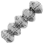 Rondelles métal 7x4 mm argenté vieilli x10