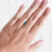 Zircon Bleu ovale 6.8x5 mm - 0.97 cts