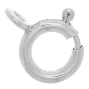 Fermoir à ressort 8 mm avec anneau fermé en Argent 925 x1