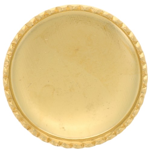 Serti rond dentelé pour cabochon 10 mm - Doré à l'or fin x1