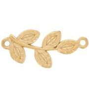 Intercalaires feuilles 2 anneaux - 28x12 mm - Acier inoxydable 304L Doré x4|raw }}