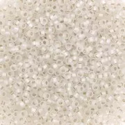 Rocaille Miyuki 15/0 1F - Crystal Silver Lined Mat x8g