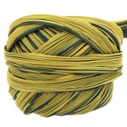 Ruban twill de soie Shibori Indigo Gold x10cm