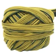 Ruban twill de soie Shibori Indigo Gold x10cm