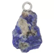 Pendentif pierre brute - pierre de naissance Avril - Argent 925 - Lapis Lazuli x1